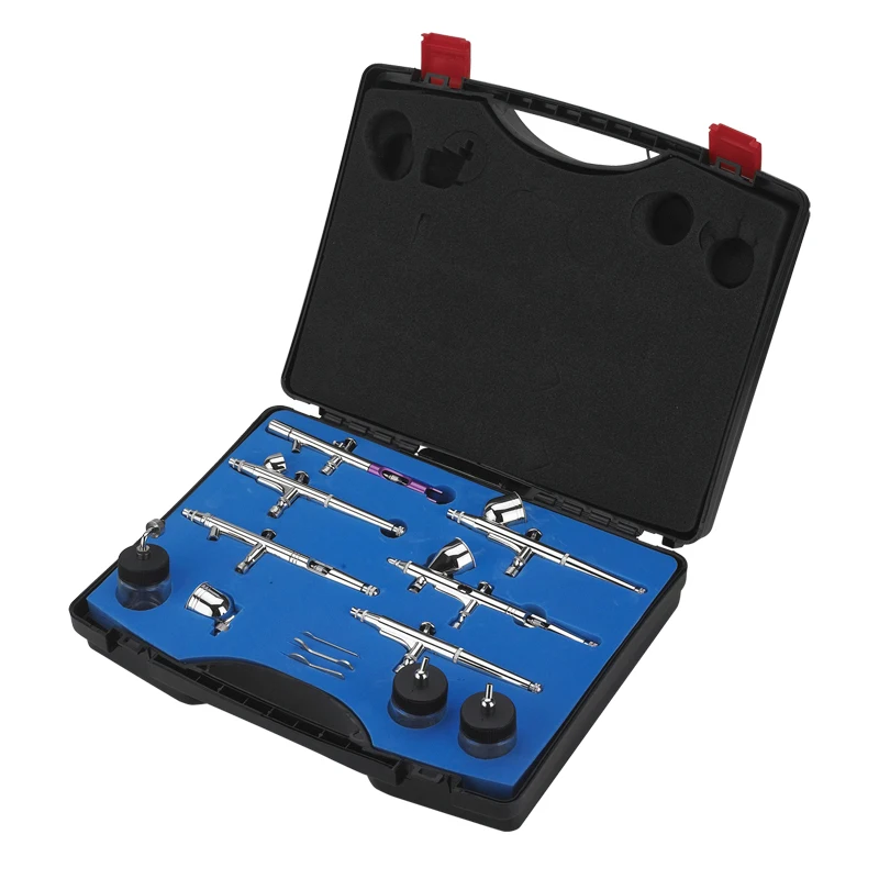 Набор аэрографов для студии AB-613 для хобби, макияжа, рисования украшений тортов, тату, декоративно-прикладного искусства