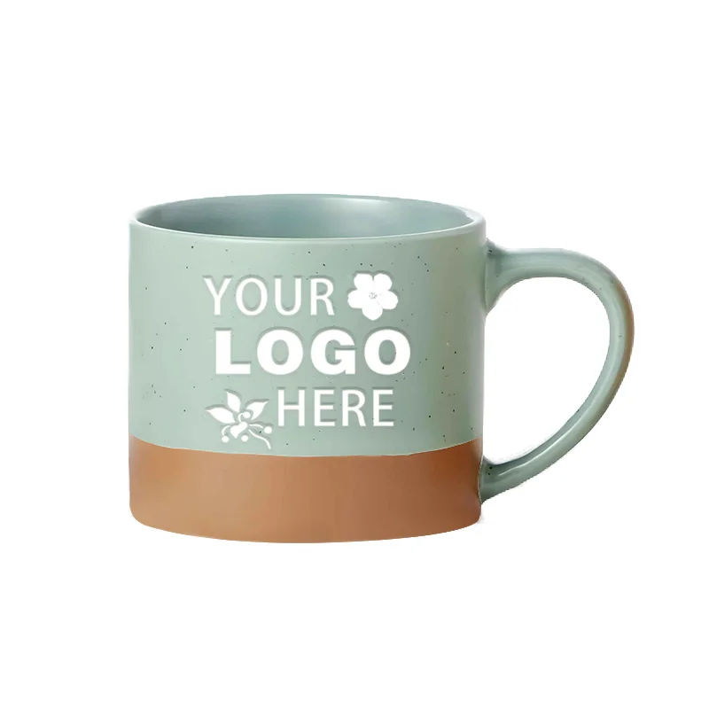 OEM  Popular Custom Custom Two Color black white gift office Ceramic Tea Cup Porcelain Drinkware Mug Cups For Coffee Shop