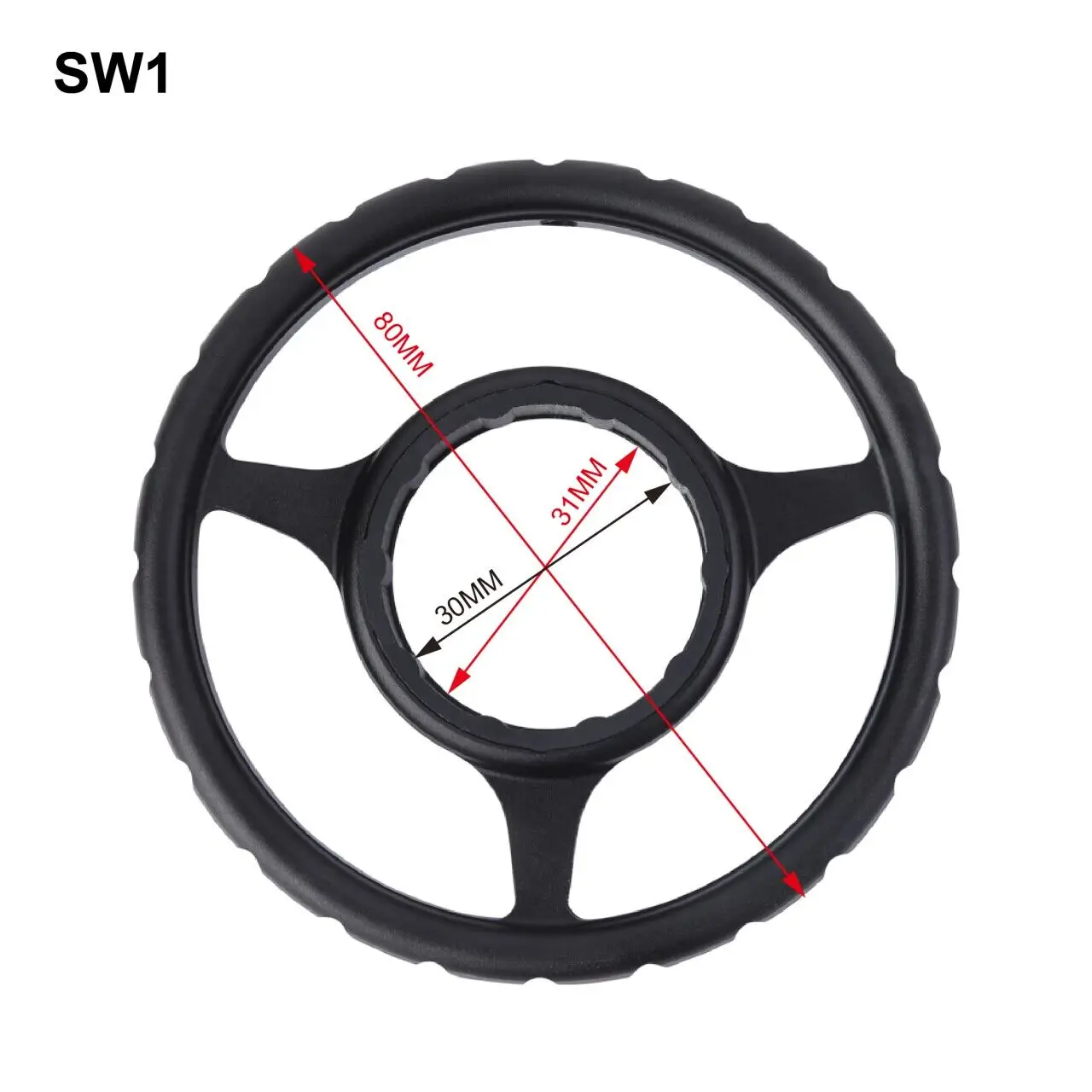 Red Win SW1 T6061 Aluminum 80mm Diameter  w/ Rubber Inner Scope Ring 31mm Big Side Wheel  Scope Accessories Scope Rings