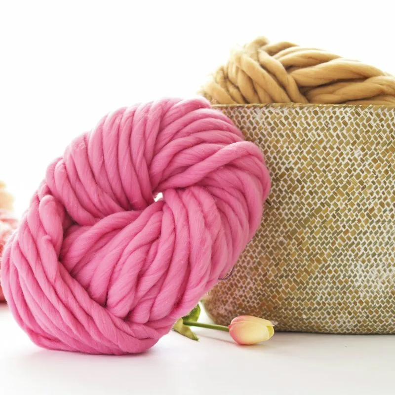 
Deepeel AP534 DIY Hand Knitted Material Doll Roving Blanket Rope Pilling Resistance Cord Chunky Yarn Wool 