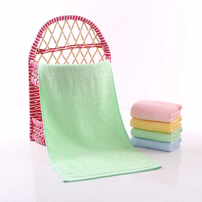 
reusable 100% bamboo fiber organic cotton cute baby kids bath towel set and bamboo golf hand face towels muslin towelling fabric 