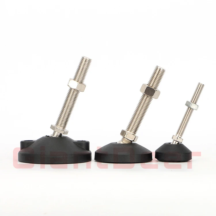 Customized Nylon Base Stainless Steel Leveling feet Zinc-plated iron Leveling foot  Nickel-plated Leveling leg