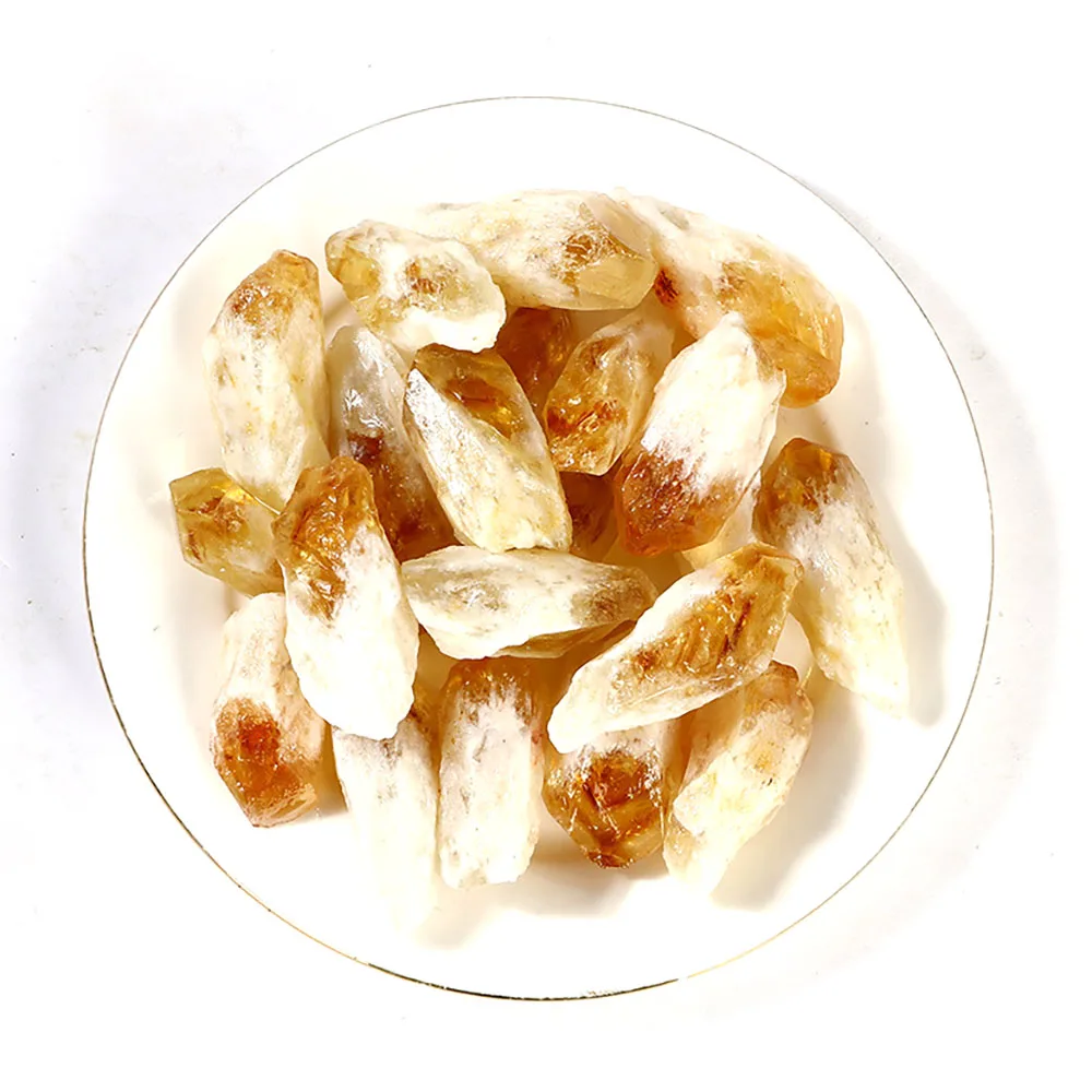 Natural rough Brazilian topaz teeth wholesale high quality Brazilian citrine teeth crystal raw stone