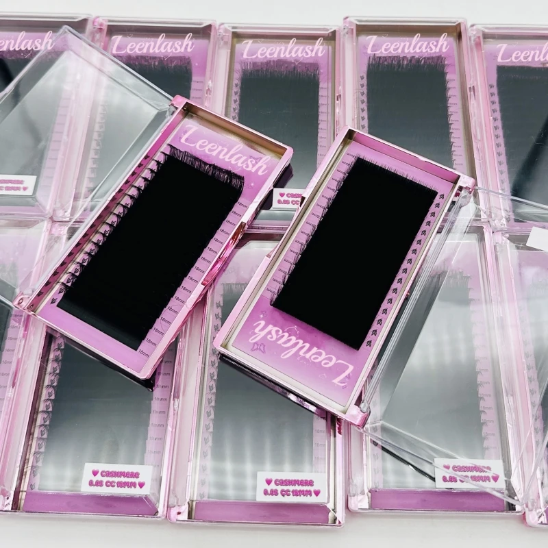 12 Lines Classic Faux Silk Extension Eyelash Korean PBT Material High Quality Lashes Direct Factory Supplier