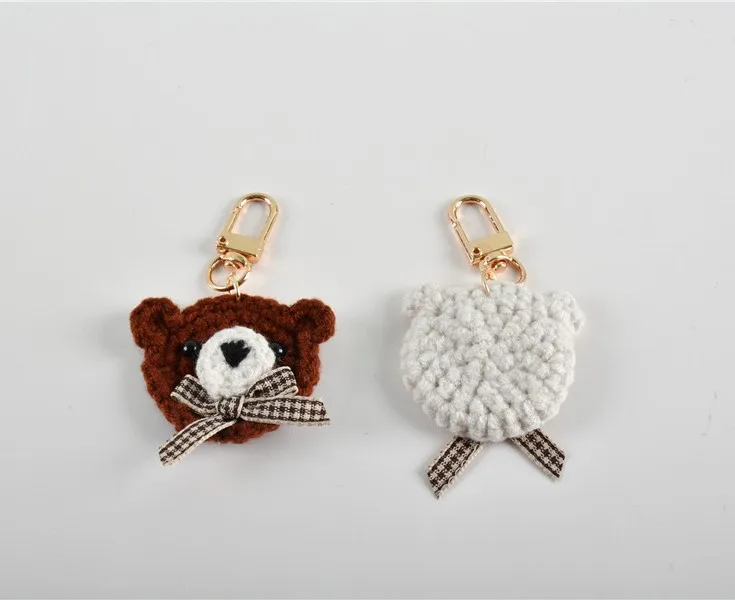 Diy Cute Mini Bow Tie Teddy Bear Keychain Car Charm Bear Accessories Women Bag Charm