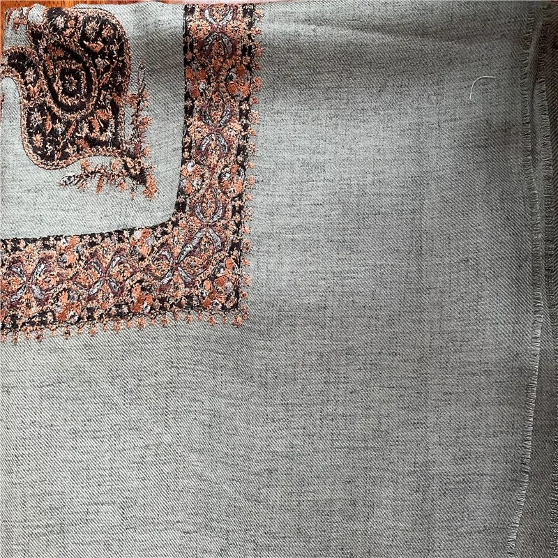 Kashmiri Embroidery Patterns in wool/acrylic shawls
