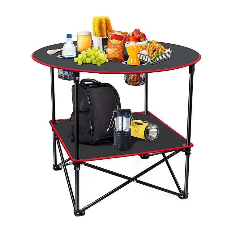 1.2 m Outdoor Portable Aluminum foldable picnic suitcase chair set Camping Table Modern Tube 600d Oxford Portable Beer pong Game