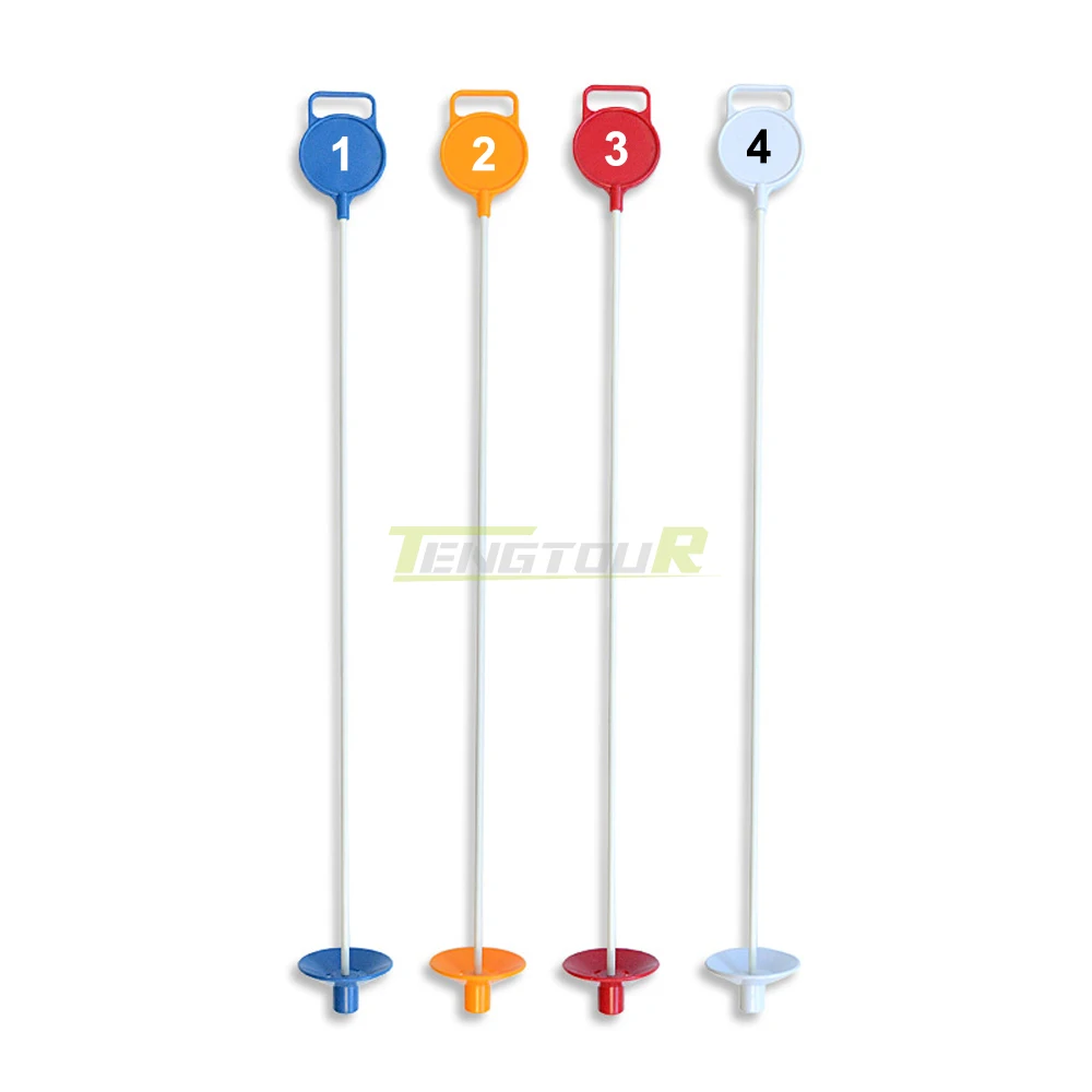 Custom Logo 3Foot Fiberglass 1-section mini Golf Flagsticks Putting Green Flag Poles With Hole Marker Number