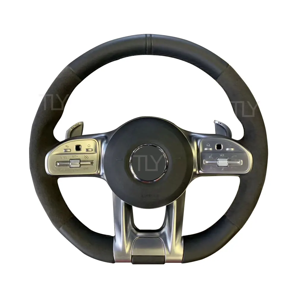 Кожаное Рулевое колесо для Mercedes C E Class W204 X204 W205 CLA X118 C238 X253 GLC 63 C63 E63 AMG