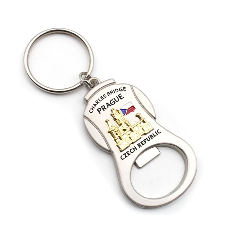 Souvenir Charles Bridge Prague Czech Republic Bottle Opener Keychain