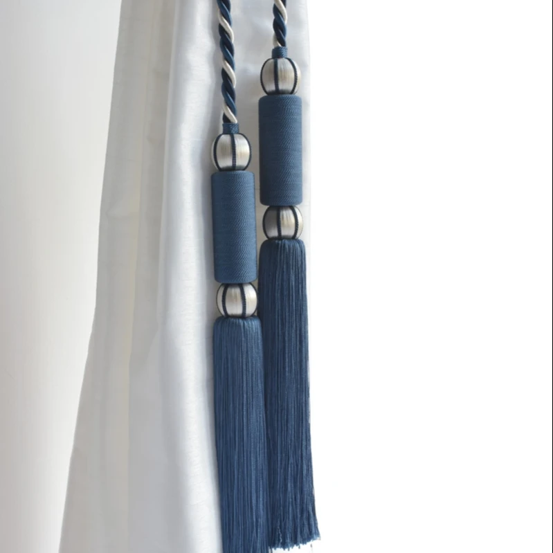 Ink painting curtain accessories tassels trimmings Chinese style tassel curtain country club cream tassel beaded curtain string