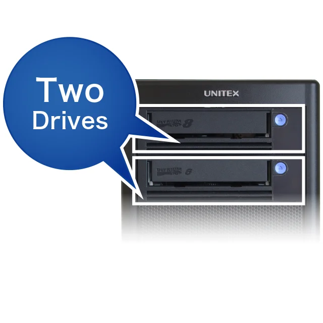 Highly convenient tape system networking secure data storage device backup