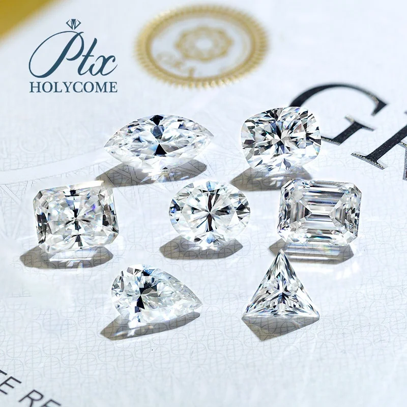 BEST quality D color vvs emerald cut moissanite diamonds with GRA Certificate octagon step cut moissanite loose gemstones