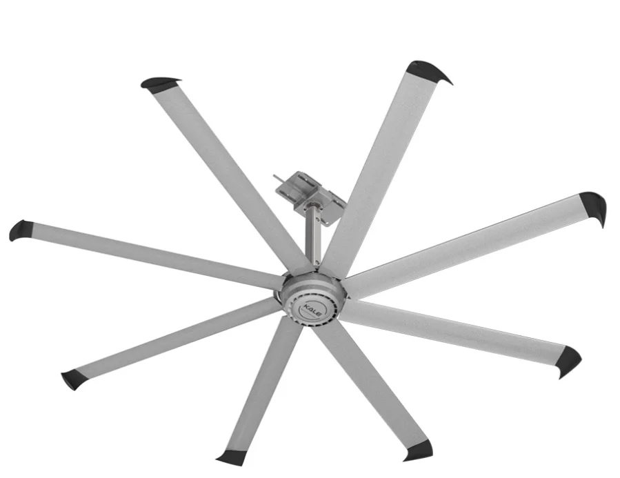 KALE Large HVLS Ceiling Fans 2.4M 4.2M 8 Blades Commercial Fan