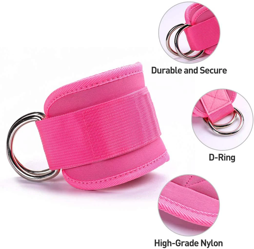 Protect Ankle Avoid Injuries Weight Lifting Workout or cable machines Gym Cable Ankle Straps