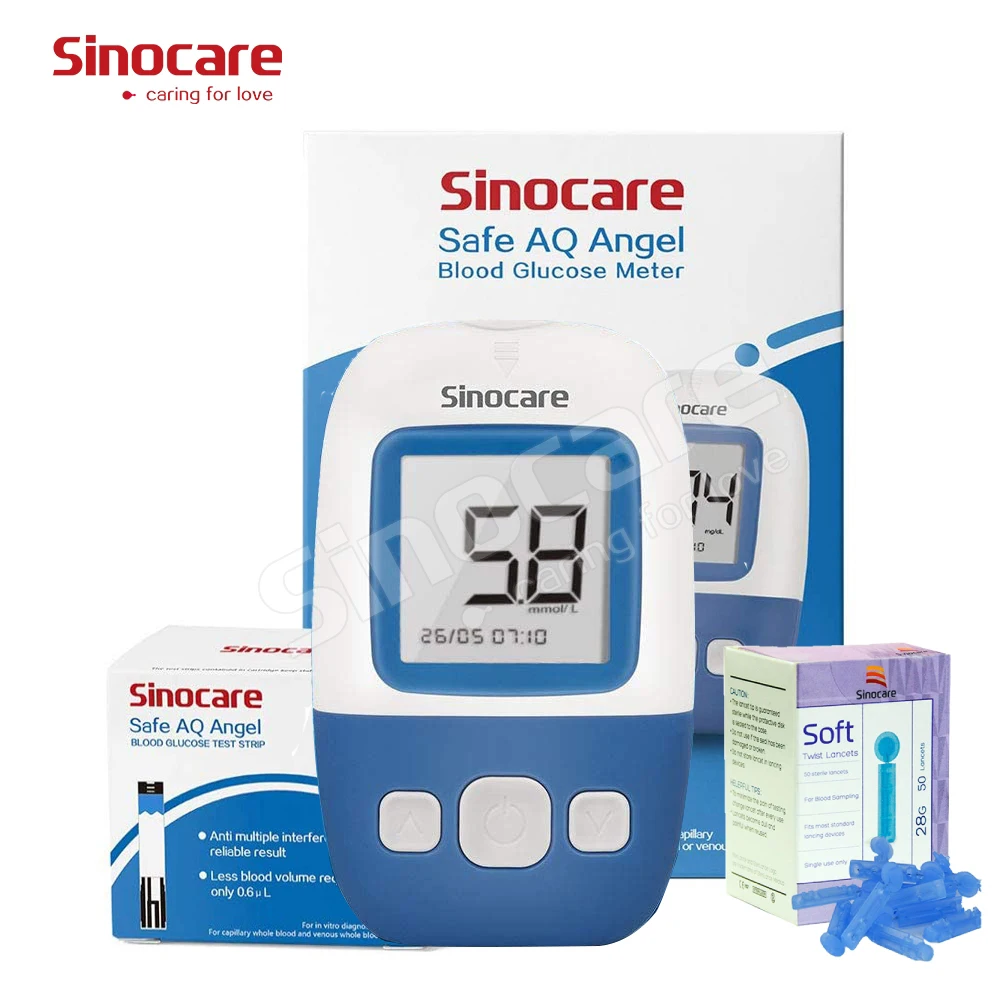 Sinocare Continuous Blood Sugar Monitor Glucose Sensors Glucose Meter With Glucose Test Strips