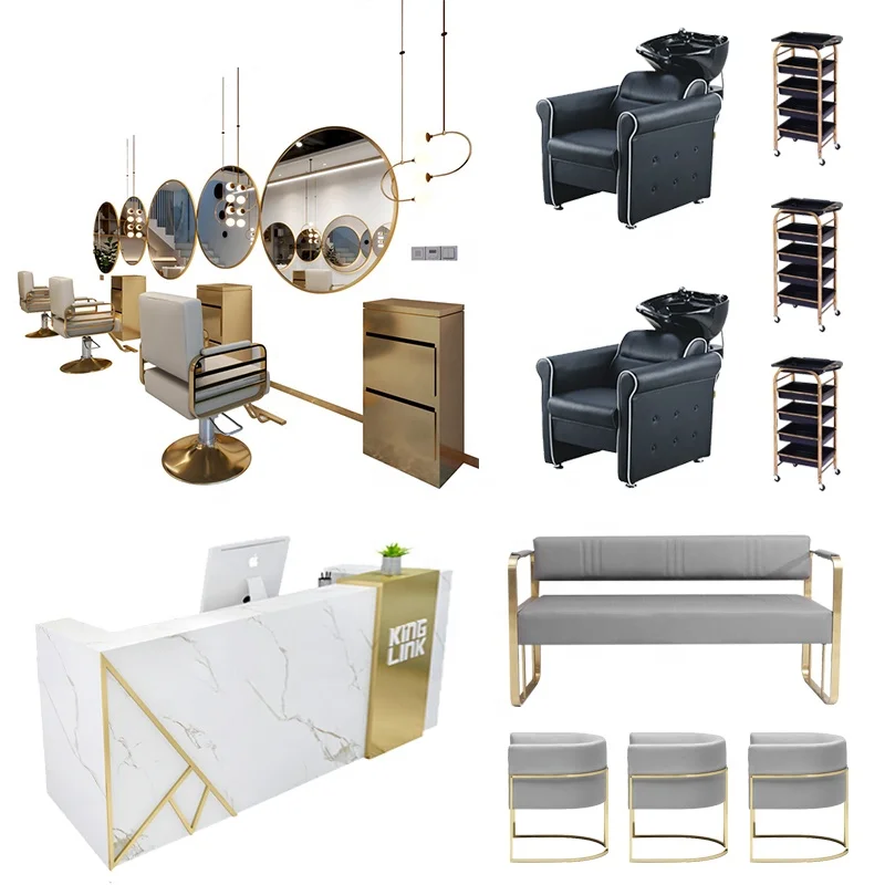 Wholesale Salon Set Reclining Hairdressing Chair Barbershop Salon Chair equipment package