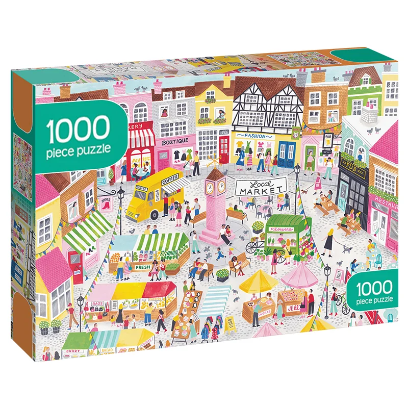 Wholesale Print Degradable Paper Christmas Puzzle , Custom Jigsaw Puzzle 1000 Piece Puzzles For Adults