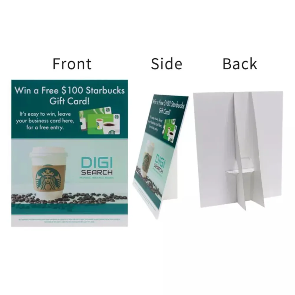 KT Board Strut Card Double Wing Easel Back Sign Die Cutting Foam Core Display for Supermarket