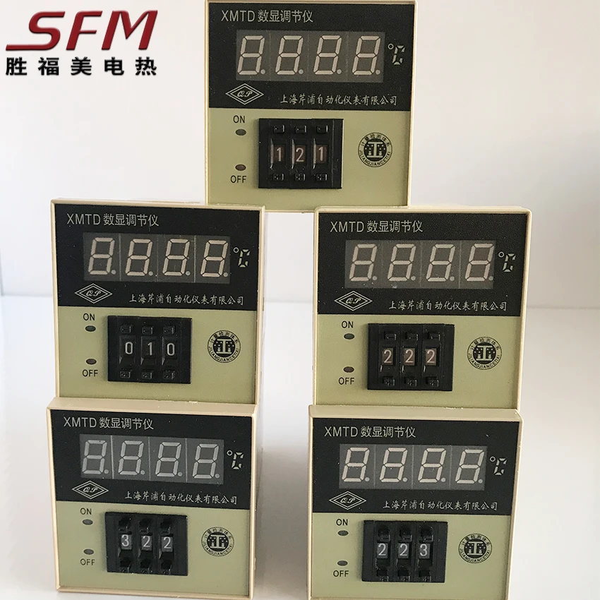 SFM  XMTD Series Dial Code 0-600 Celsius Degree K J PT100 AC 220V 72*72 mm Electronic Digital Temperature Controller Thermostat