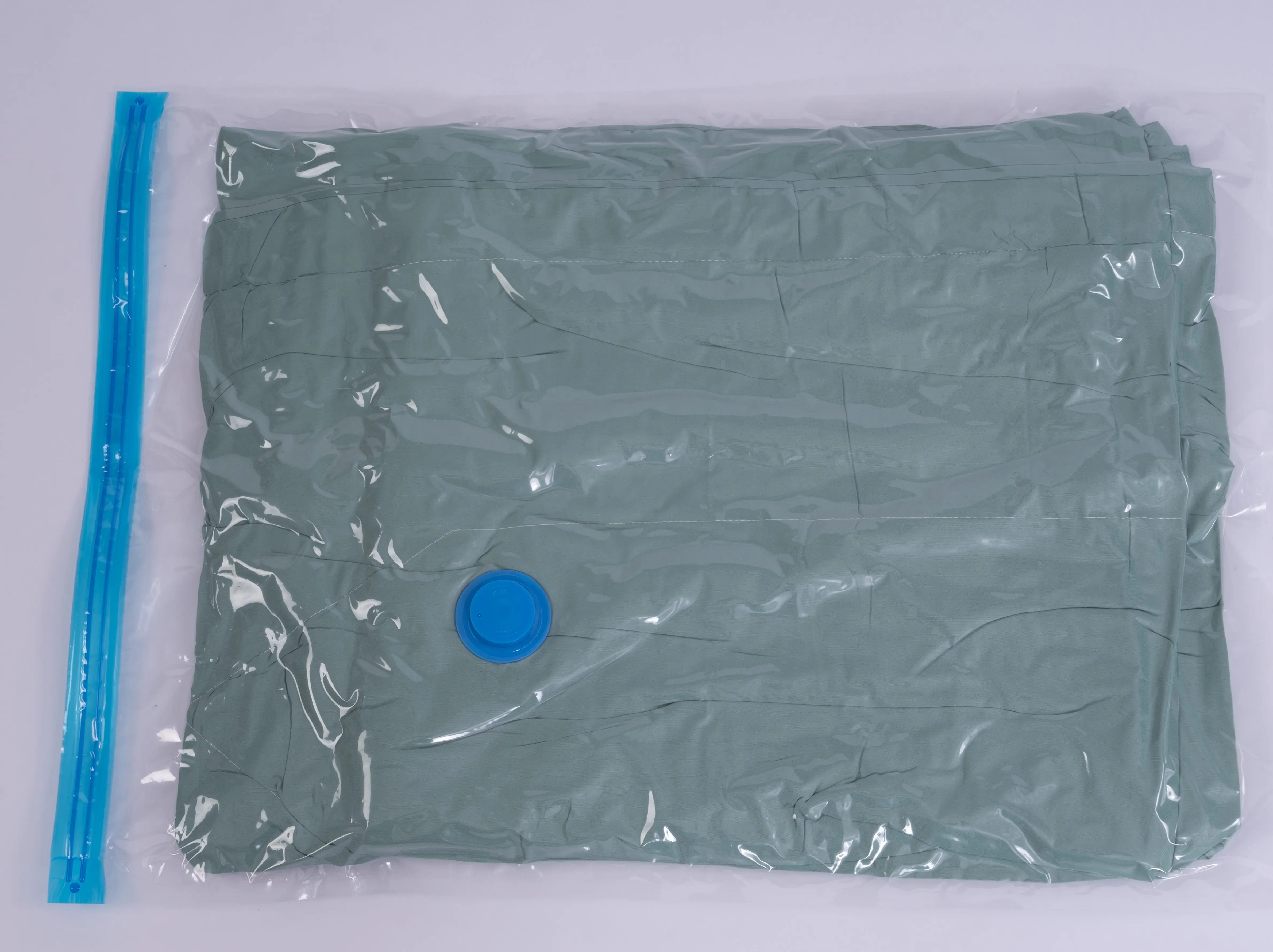 Double Zipper Nylon Vacuum Storage Bags Clothes Vacuum Bags Plastic Space Saver Bags for Bedding Household Organizer