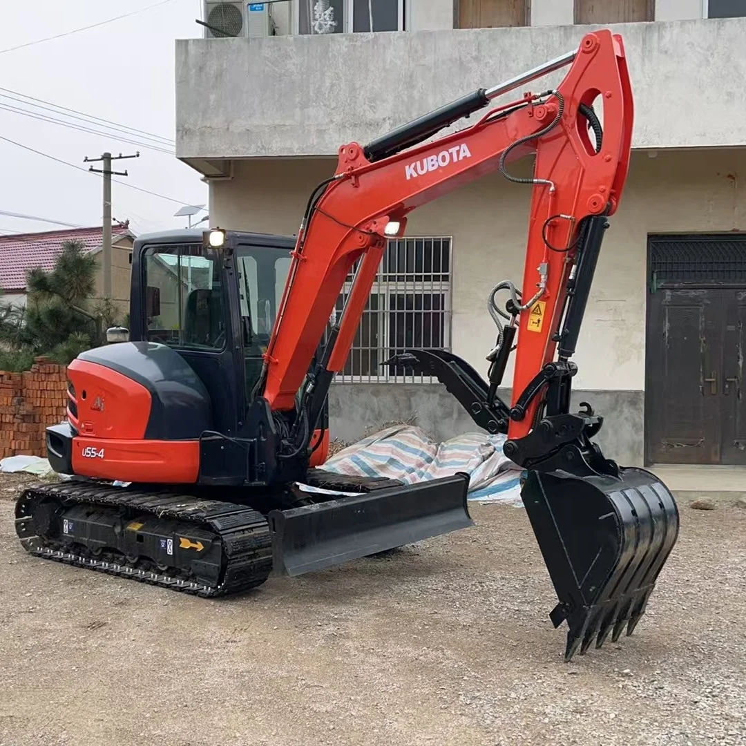 KUBOTA U55-4 ходячие экскаваторы U55 экскаватор 5 тонн Подержанные японские сельскохозяйственные строительные