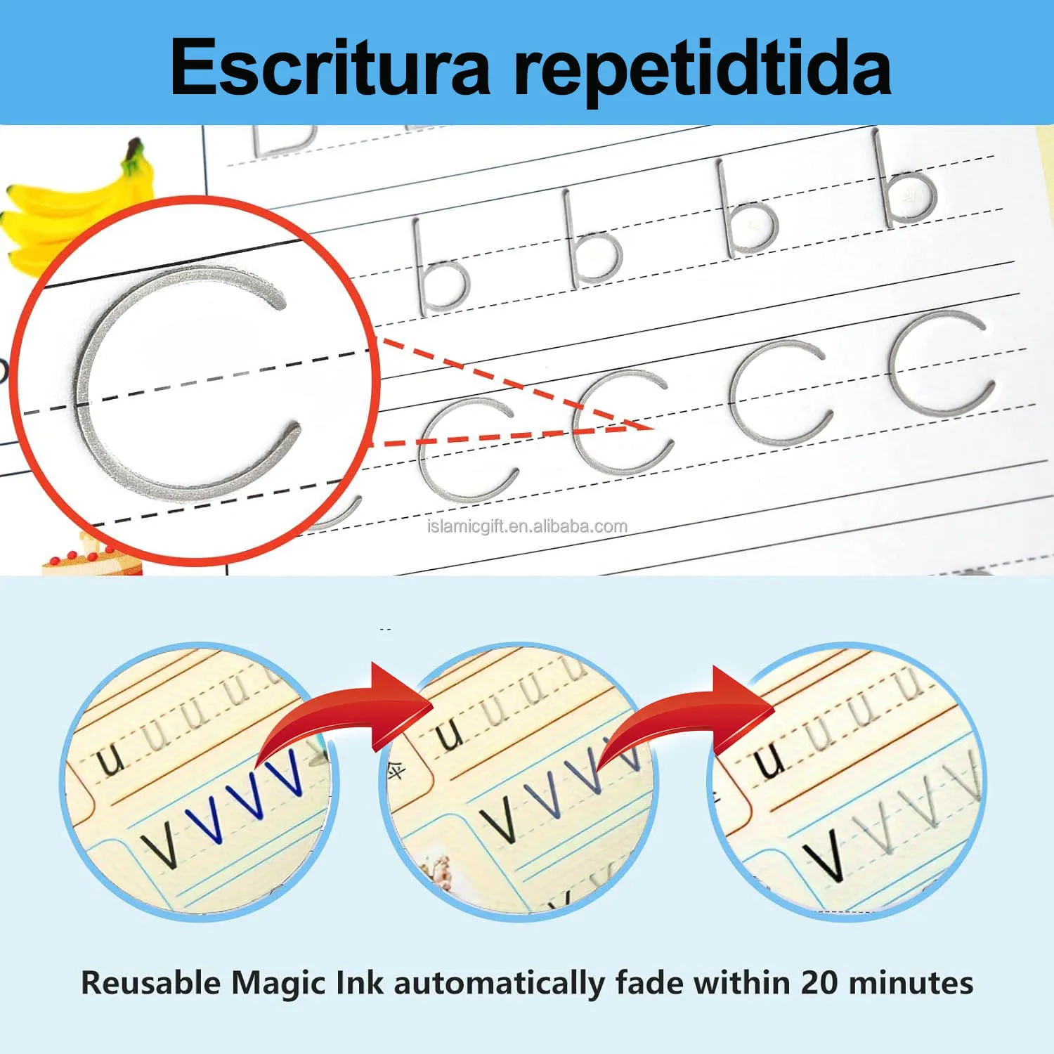 Toddler Educational Magical Tracing Workbook Set Reusable Work Books For Children