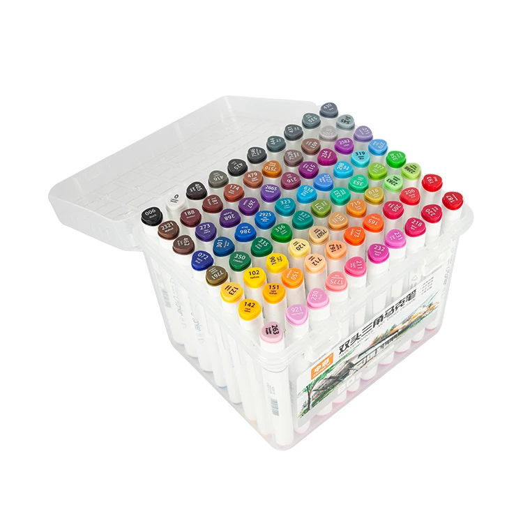 Hot sell art 80 dual tip permanent color marker pen for student