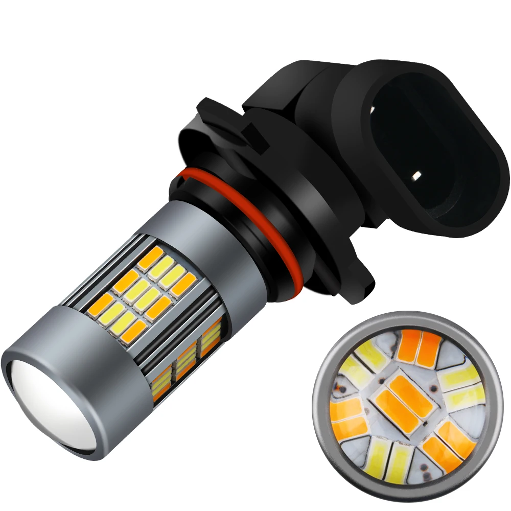 
Super Bright HB3 9005 HB4 9006 LED Fog Lights Bulbs 4014 62SMD Dual Color Auto Car Headlamp 2.5W White Amber 6910K DJ055-9006 