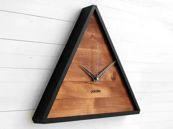 Wooden House Shape Block box clock Table Desk wall clock