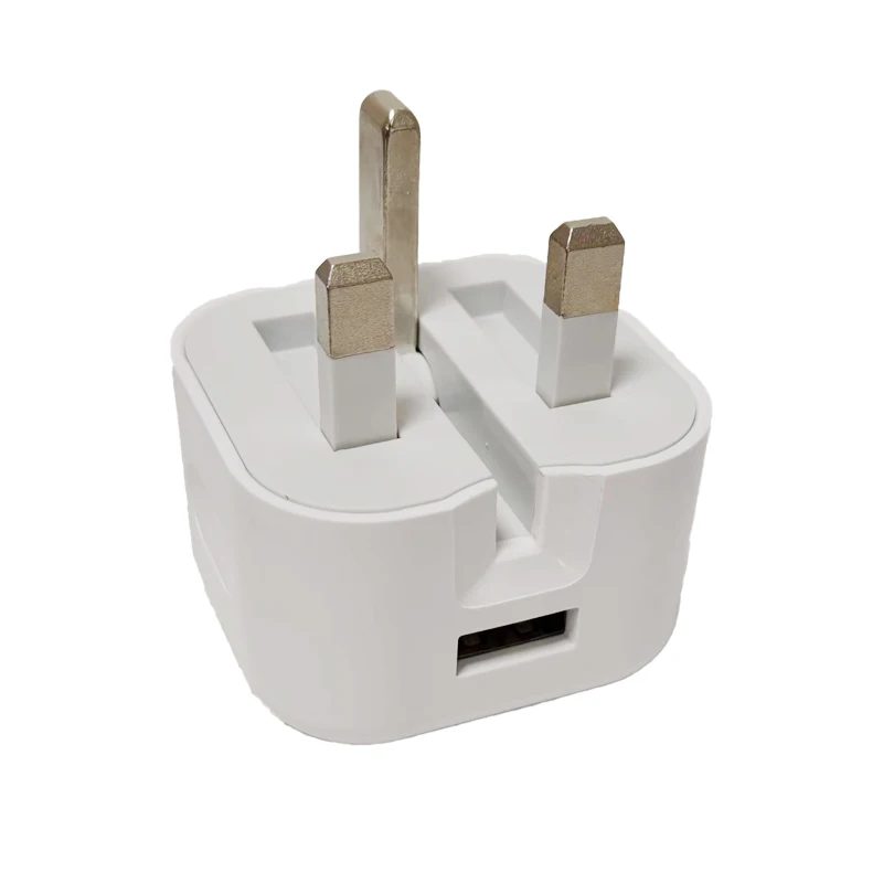 High Quality New Arrival Certified 5W USB Power Adapter Folding 3 Pins UK Charger Fast Charging for iPhone