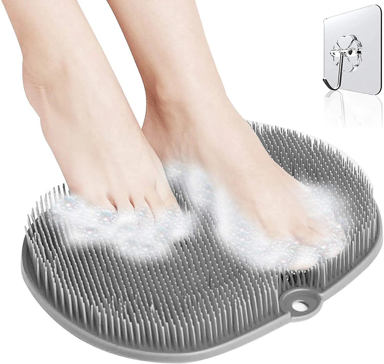 Amazon Hot Sale Bath Shower Foot Brush Feet Dead Skin Silicone Foot Massager Scrubber Foot Body Bath Scrubber with Suction Cup