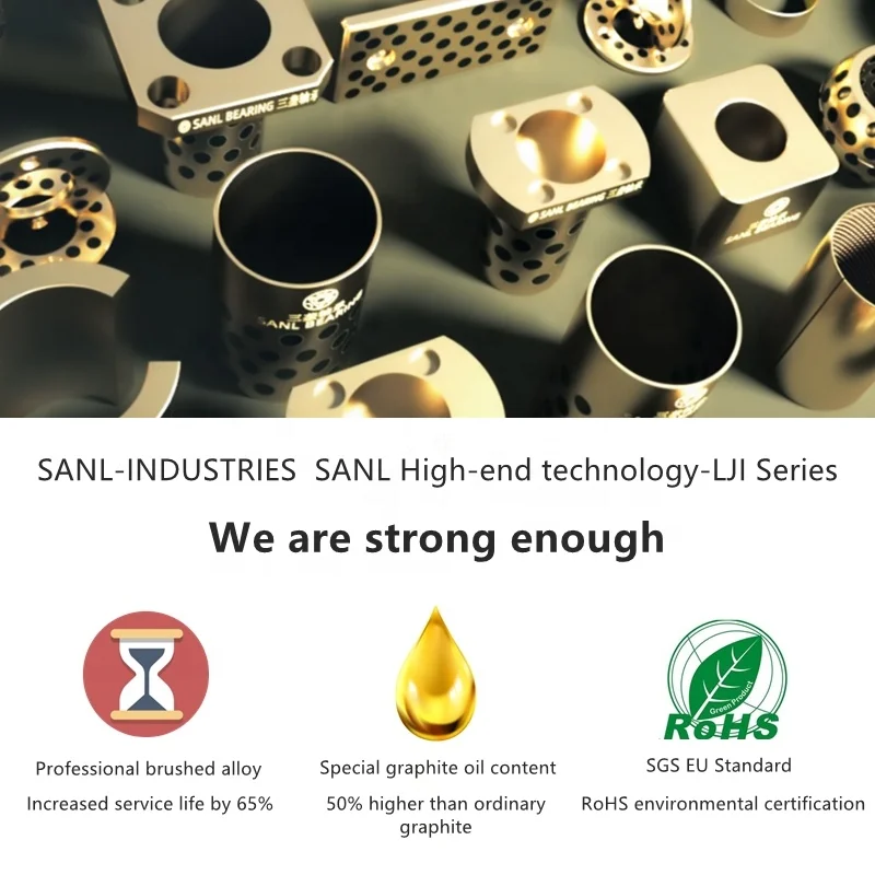 ISO9001 RoHS OFR01 Round Flange Bushing  MPTZ40-70 Copper Cleeve Self-lubricating Bronze Bearing Flanged Brass Alloy Bearing