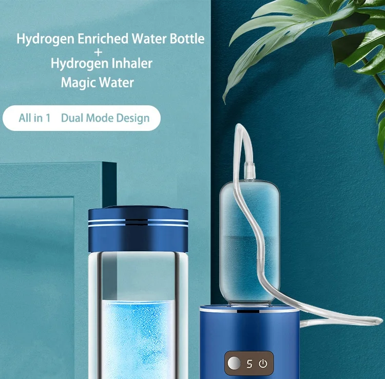 Best Hydrogen Rich Water Ionizer  High Concentration Molecular Hydrogen 5000ppb H2 Inhaler Hydrogen Water Bottle