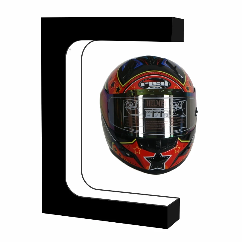 Magnetic floating helmet display with Specializing in the production Customized logo