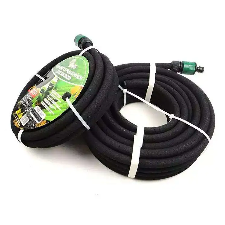 New Black Porous Soaker Hoses Hose 50Ft 5/8 For Garden Greenhouse Plant Soil And Root Watering