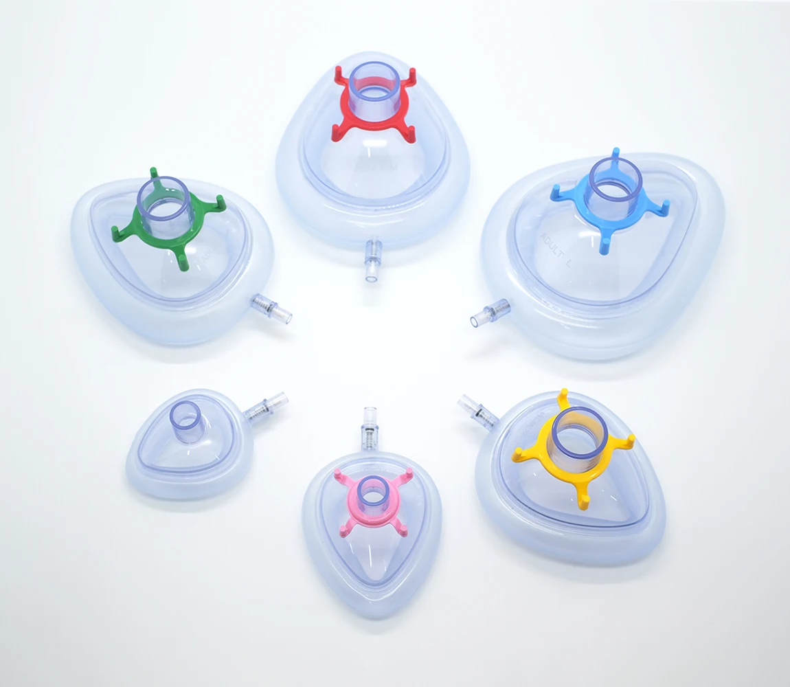 
CE approved hospital use Inflatable pvc disposable anesthesia mask for Adult and Child 