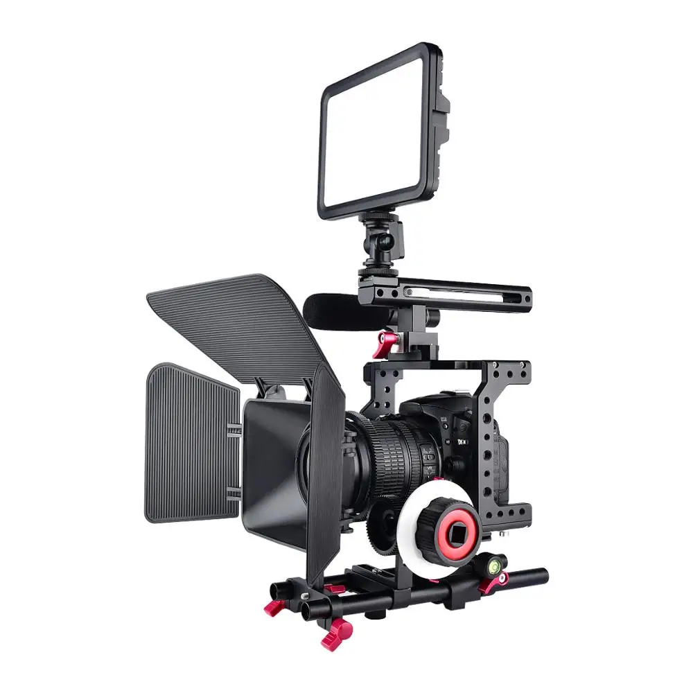 Black Camera Cage Aluminum Alloy Protect Camera Vlog Accessories for Sony A7R4 A74 A7S3 A7M3 A7R3