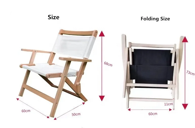 Naturtravel Coffee Garden Outdoor Camping Wood Beach Chair Pastoral Dinning Foldable Manufacturer Fishing Chair seat Furniture