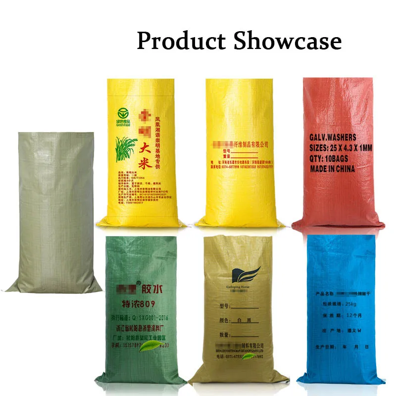 polypropylene woven bag custom heavy duty recycling green pp woven stone island rubbish bag