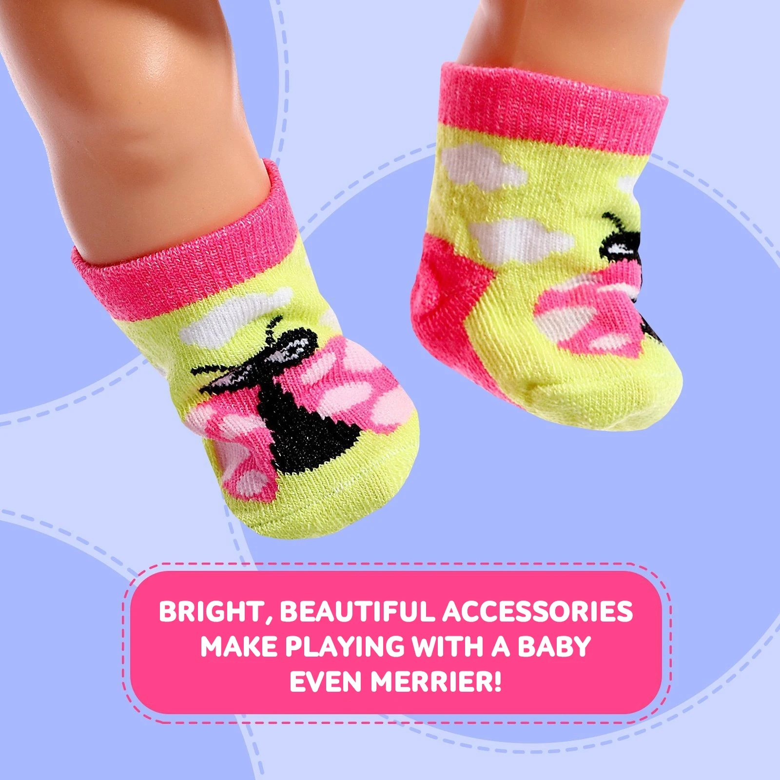 The Baby Doll Accessories Pretend To Dress A Baby Diapies And A Pair Of Socks