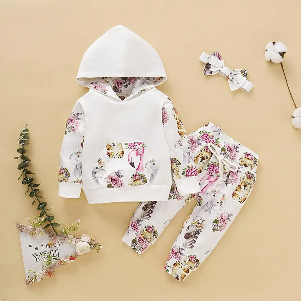 
Boys and girls white floral summer clothing kids wears children clothes set with bowtie 