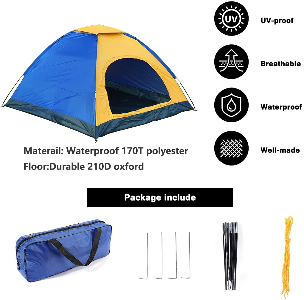 IC Sample Discount 1 - 2 Person Tent Big Umbrella Camping Tents Factory  For Outdoor Gear With Best Quality