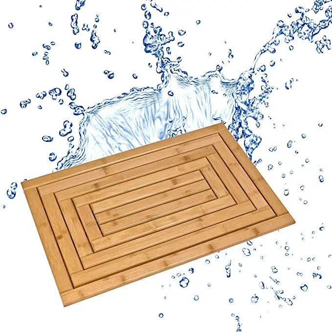 Domestic bamboo bath mat Non-slip bamboo bath plate shower mat