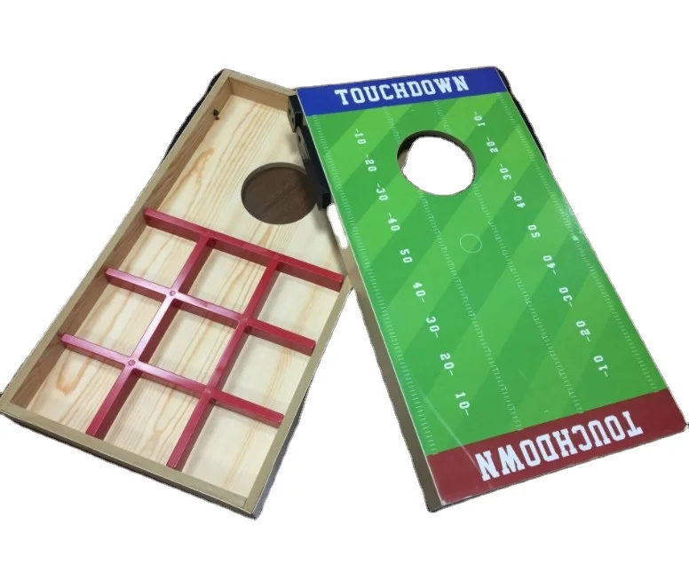 Portable 10 Piece Corn hole board bean bag toss Game Set for kids and adults backyard family party
