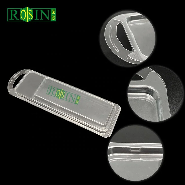 custom design disposable transparent plastic pvc blister clamshell packaging for plants with holes handle