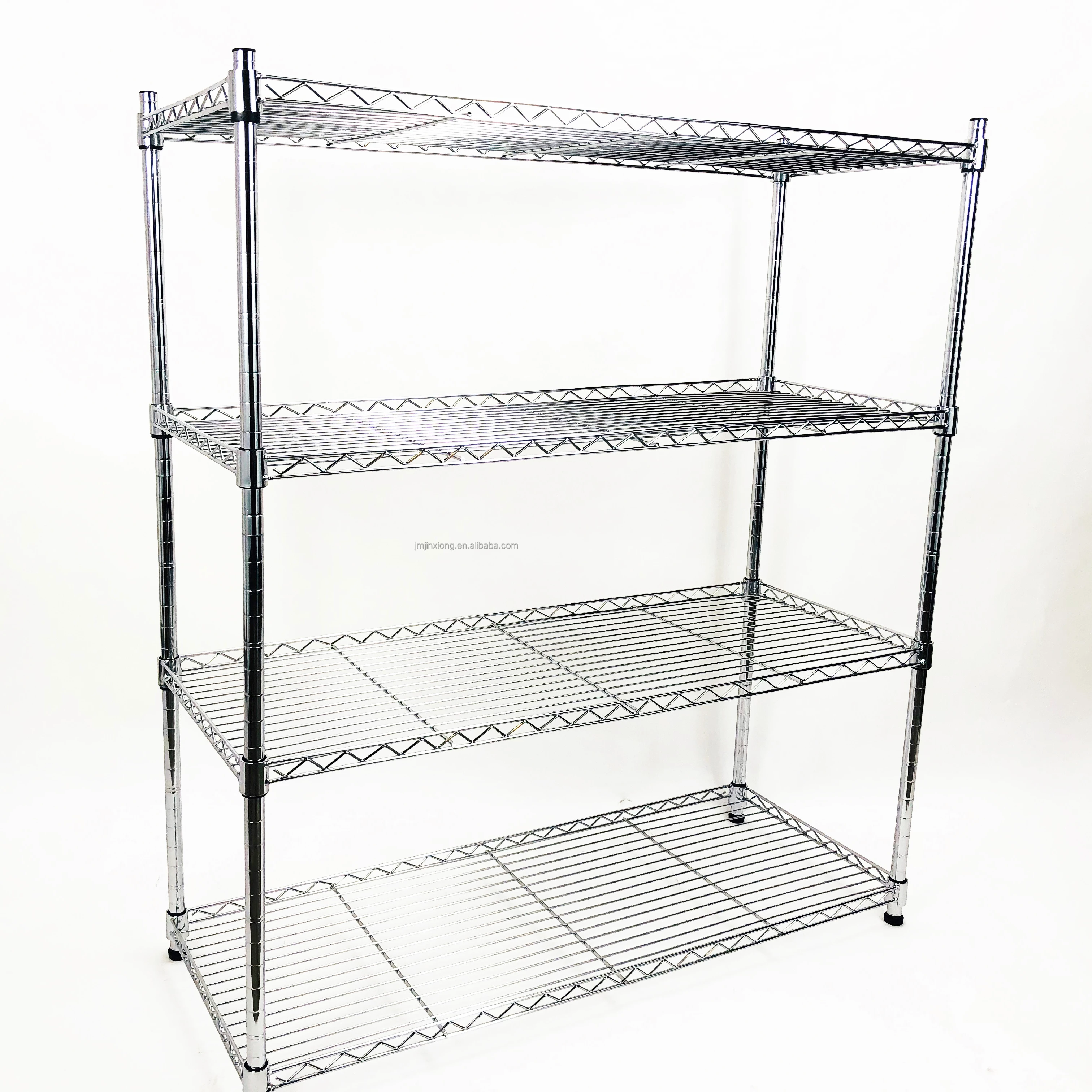 800lbs Loading Weight Per Steel Shelf 4 Tiers NSF Metro Office Industrial Storage Racking Chrome Painting Wire Metal Shelving