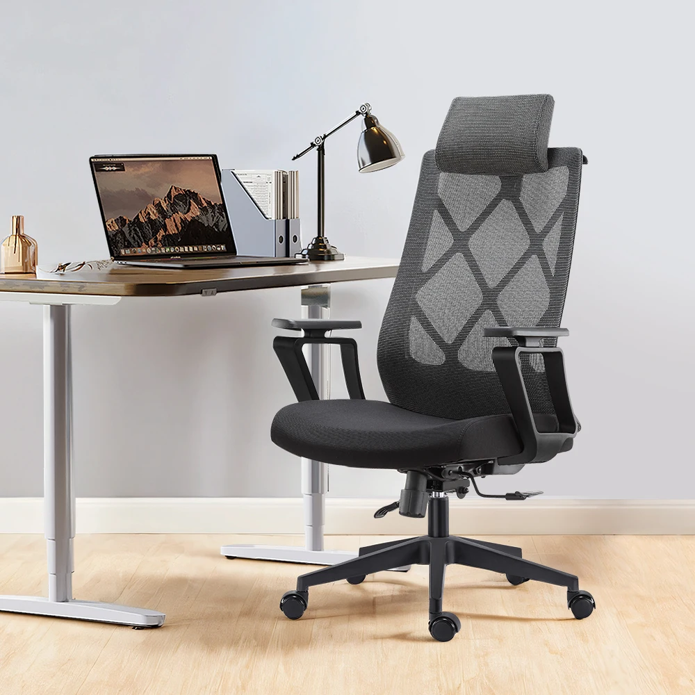 Foshan Swivel Reclining Lift with Mesh Fabric Ergonomic Computer Task Chair  High Quality Modern Office Chair Office Equipment