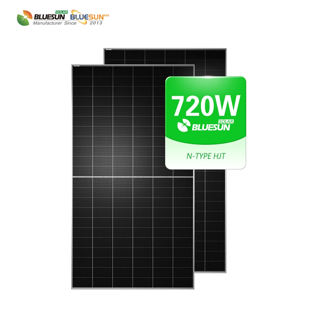 Wholesale Price Bluesun N Type Solar Panel 700W 710W 720W 730W 740W Eu Warehouse High Efficiency Home Use Solar Panels