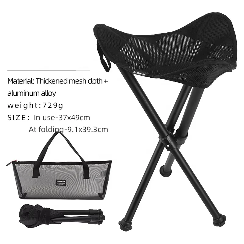 Camping Stool Folding Lightweight 3 Legged Tripod Camp Stools Portable for Backpacking Hiking Hunting Fishing